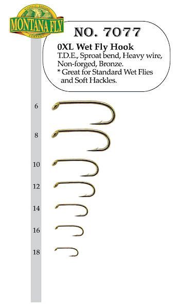0XL Wet Fly Hook #7077