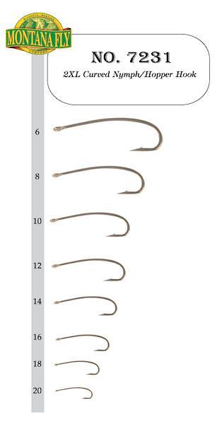 2XL Curved Nymph/Hopper #7231