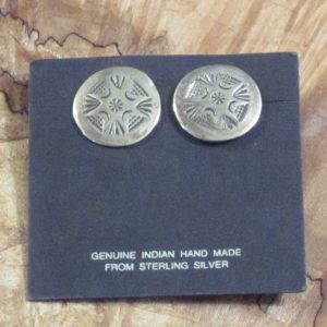 Sterling Concho Style Earring