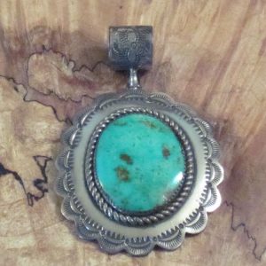 C Chama Silver/Turq Pendant