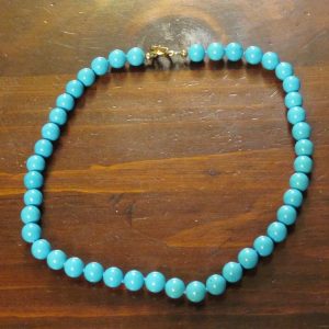 10MM Blue Turquoise Beaded